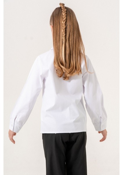 Kız Çocuk Dantelli Kravatlı Gömlek 6404 indirimleri