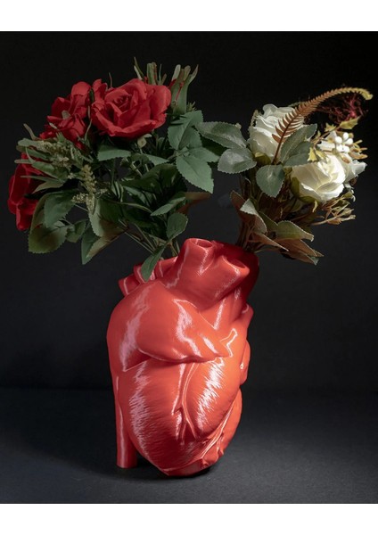 Anatomik Gerçekci Kalp Vazo 17 cm
