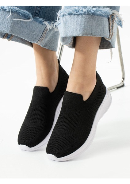 Triko Çorap Bağcıksız Hafif Rahat Taban Günlük Koşu Yürüyüş Sneaker Spor Ayakkabı
