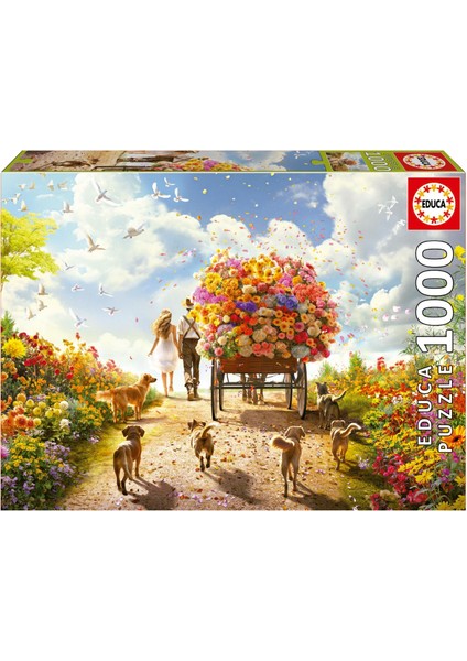 1000 Parçalık Çiçek Taşıyan Araba - 19921 - Carrying Flowers fiyatları