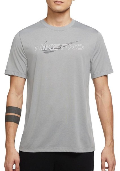 Pro Dri-Fıt Erkek Gri Graphic T-Shirt DX2219-073-073