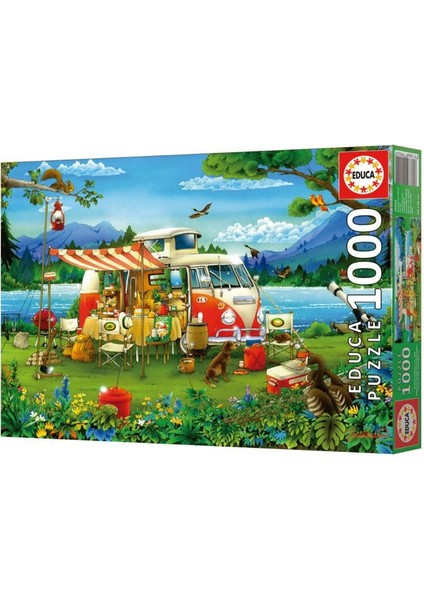 1000 Parça Harika Kamp Tatili Puzzle - 19922 - Camping Holiday