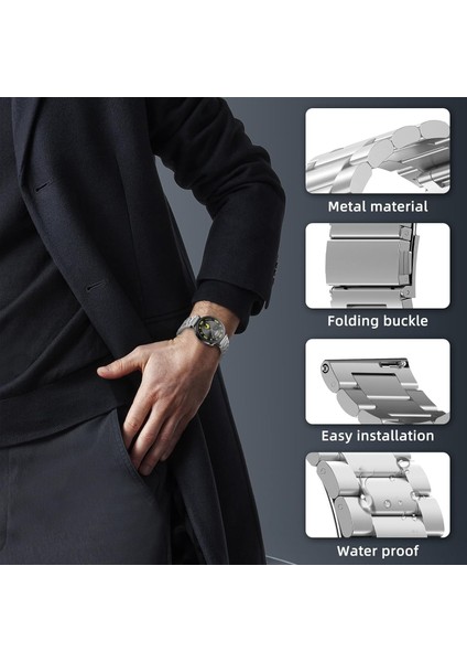 Huawei Watch Gt 5 Pro 42MM/GT 5 41MM/GT 4 41 mm Uyumlu Kordon 18MM Paslanmaz Çelik modelleri