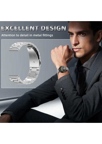Huawei Watch Gt 5 Pro 42MM/GT 5 41MM/GT 4 41 mm Uyumlu Kordon 18MM Paslanmaz Çelik indirimleri