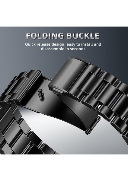 Huawei Watch Gt 5 Pro 42MM/GT 5 41MM/GT 4 41 mm Uyumlu Kordon 18MM Paslanmaz Çelik modelleri