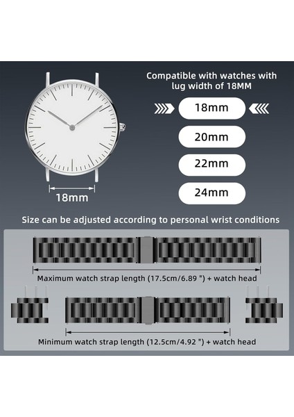 Huawei Watch Gt 5 Pro 42MM/GT 5 41MM/GT 4 41 mm Uyumlu Kordon 18MM Paslanmaz Çelik indirimleri