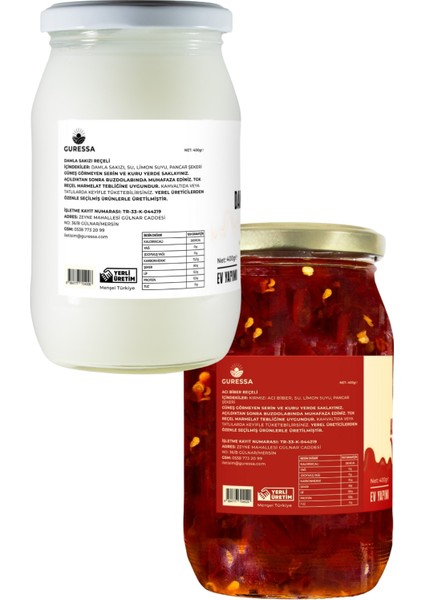 2'li Lezzet Harmanı (Damla Sakızı, Acı Biber) Reçeli 400 gr indirimleri