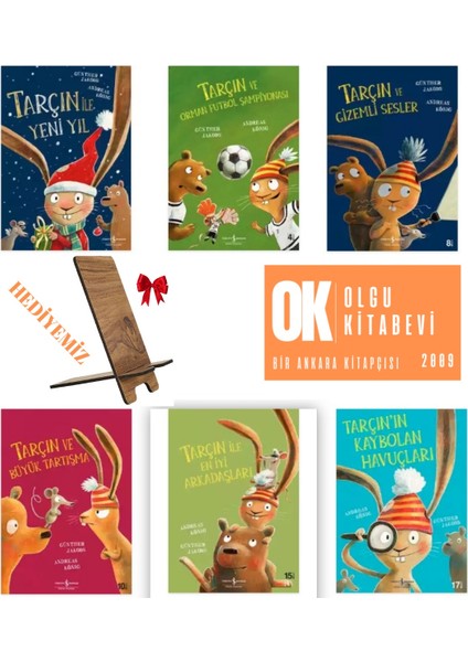 Tarçın Serisi 6 Kitap Set / 1. Sınıf 2. Sınıf - Ana Sınıfı / Telefon Tutucu Hediyemiz