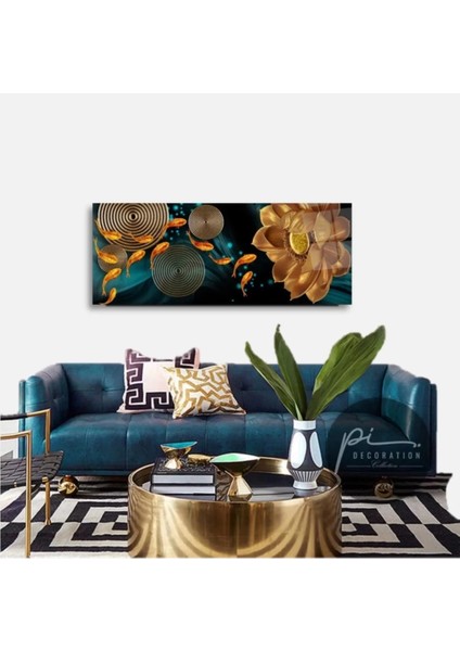 Marsilyan- Gold Balıklar Panoramik Cam Tablo modelleri