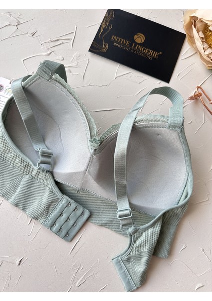 Celine C Cup Bambu Hisli Ultra Rahat Polamid Kumaştan Dokulu Dantel Detaylı Balensiz Desteksiz Sütyen indirimleri