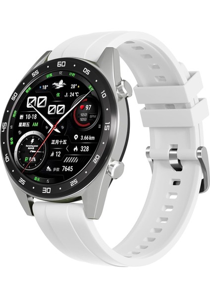 Huawei Watch 3 Gt Gt2 GT2E Gt3 Gt4 Gt 5 Pro Se Elite 46MM Uyumlu 22MM Silikon Metal Tokalı Kordon