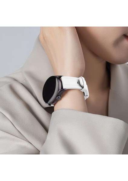 Huawei Watch 3 Gt Gt2 GT2E Gt3 Gt4 Gt 5 Pro Se Elite 46MM Uyumlu 22MM Silikon Metal Tokalı Kordon