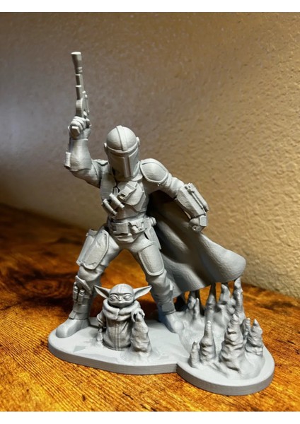 Mandalorian & Grogu(Bebek Yoda) Figür Özel Tasarım