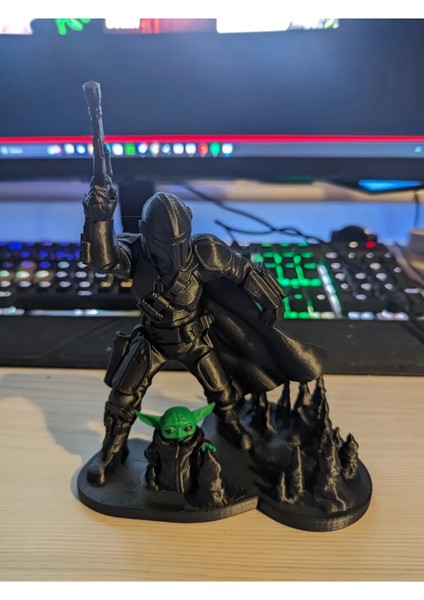 Mandalorian & Grogu(Bebek Yoda) Figür Özel Tasarım