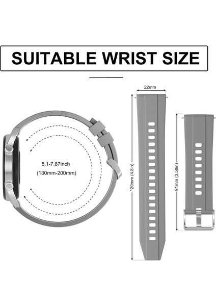 Huawei Watch 3 Gt Gt2 GT2E Gt3 Gt4 Gt 5 Pro Se Elite 46MM Uyumlu 22MM Silikon Metal Tokalı Kordon fırsatları