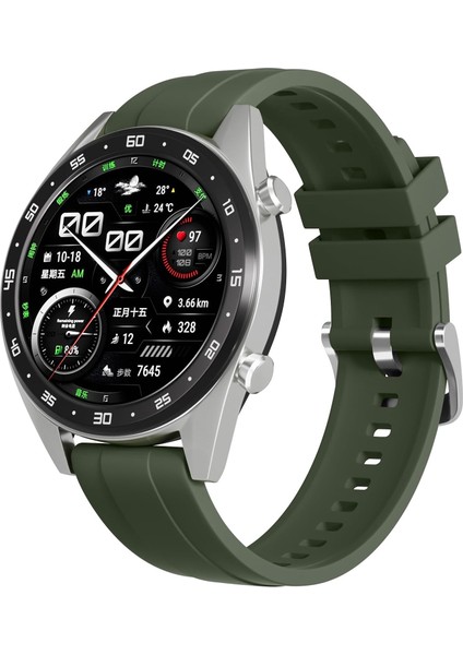 Huawei Watch 3 Gt Gt2 GT2E Gt3 Gt4 Gt 5 Pro Se Elite 46MM Uyumlu 22MM Silikon Metal Tokalı Kordon