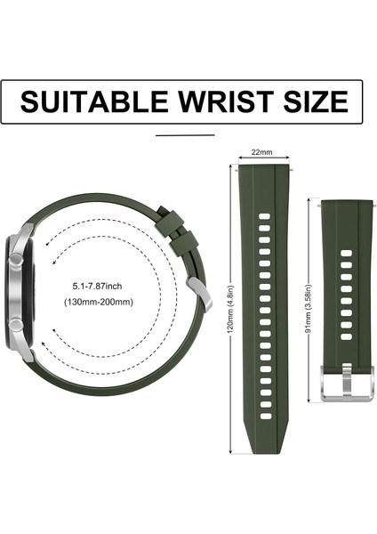 Huawei Watch 3 Gt Gt2 GT2E Gt3 Gt4 Gt 5 Pro Se Elite 46MM Uyumlu 22MM Silikon Metal Tokalı Kordon indirimleri