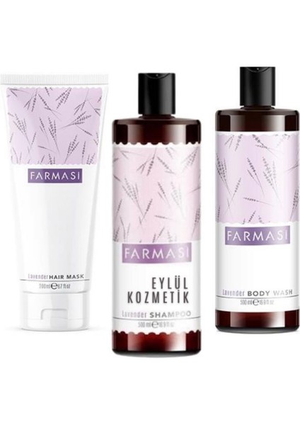 Yeni Lavanta Serisi - Duş Jeli 500 ml - Şampuan 500 ml – Saç Maskesi 200 ml