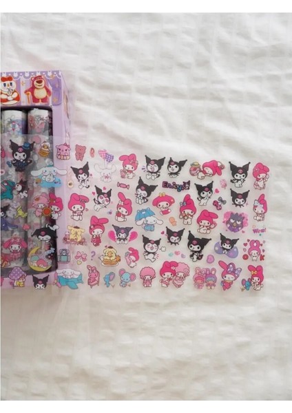 Kuromi My Melody Anime Kawaii Rulo Sticker (1 Adet) fiyatları