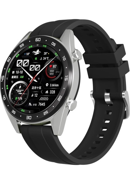 Huawei Watch 3 Gt Gt2 GT2E Gt3 Gt4 Gt 5 Pro Se Elite 46MM Uyumlu 22MM Silikon Metal Tokalı Kordon