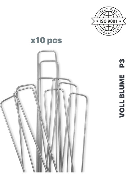 P3 25CM 15CM Çelik Metal Peyzaj Kazığı Bahçe Demiri Kaymaz Kancalı Branda Çivisi Paslanmaz Çelik Gümüş 10 Adet modelleri