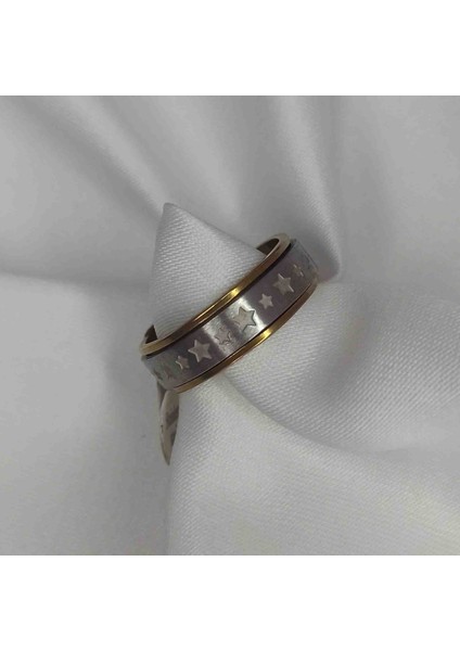 Çoklu Yıldız Şerit Çelik Unisex Yüzük