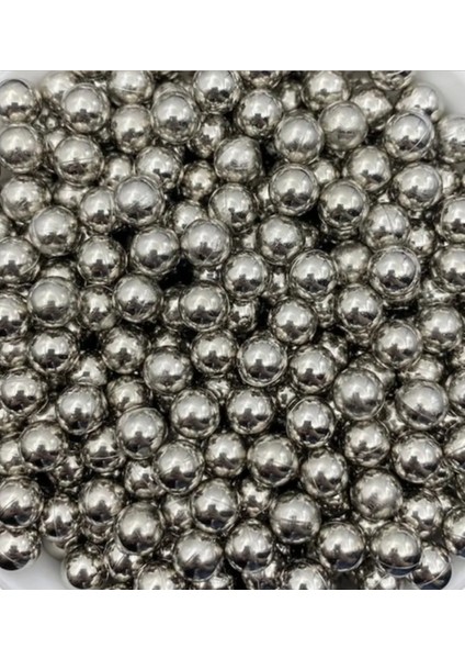 8 mm Gümüş Renk Deliksiz İnci 25 gr (80-85 Ad)