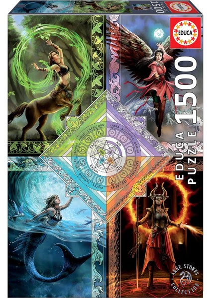 1500 Parçalık Elementlerin Sihirli Yıldız Tablosu Puzzle - 19941 - Elemental Magic Star Chart