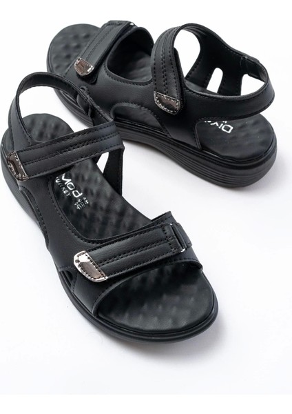 DM-363 Siyah Baret Cırtlı Dikişli Günlük Kadın Sandalet fırsatları