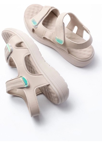 DM-363 Bej Baret Cırtlı Dikişli Günlük Kadın Sandalet indirimleri