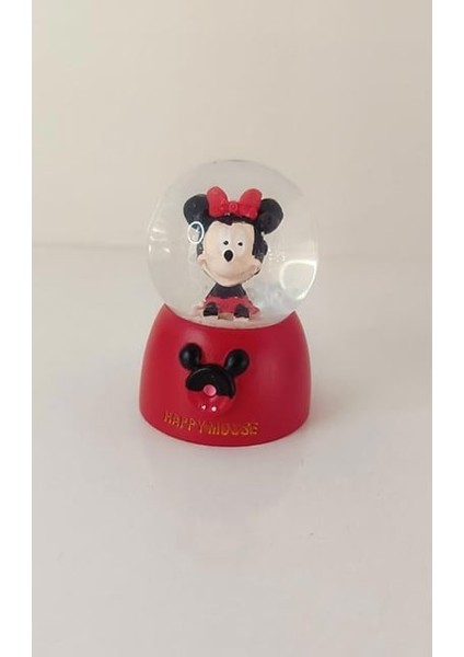 Kar Küresi Mini Mouse Işıklı Kar Küresi Ev Ofis Dekor Biblo Obje