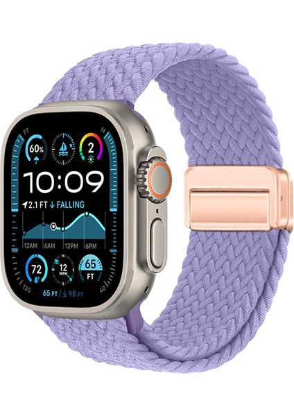 Apple Watch Ultra 49MM Uyumlu Zore KRD-134 Örgü Tasarımlı Hasır Kordon Strap Kayış