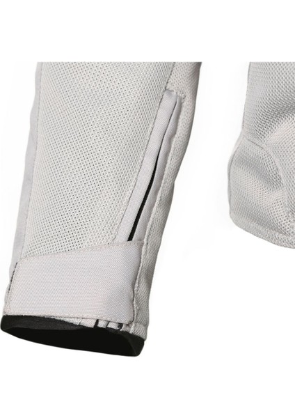 Fıftysıx.7 Yazlık Fileli Korumalı Motosiklet Montu Beyaz indirimleri