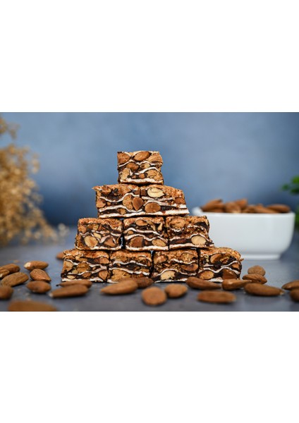 Bademli Çikolatalı Baklava Türk Lokumu