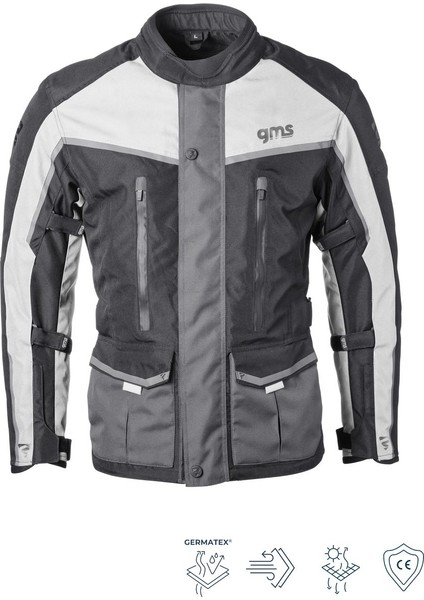 Twıster Neo 4 Mevsimlik Korumalı Motosiklet Montu Siyah Gri Beyaz – Su ve Rüzgar Geçirmez