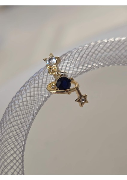 Galaksi Gezegen Satürn Yıldız Model Kıkırdak Piercing Tragus Helix Gold Renk Küpe fiyatları