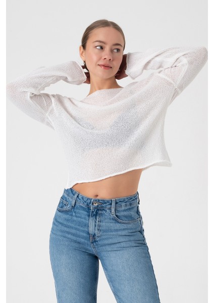 Yazlık Beyaz Merserize Kadın Triko Bluz modelleri