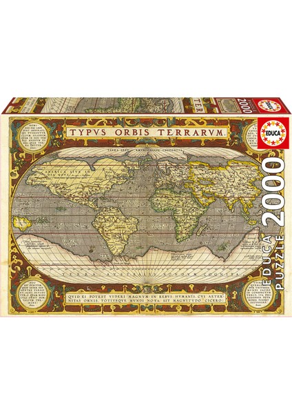 2000 Parçalık Dünya Haritası Puzzle - Map Of The World