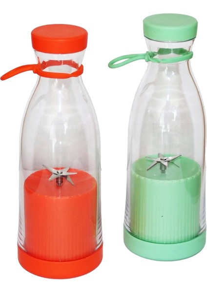 Şişe Modeli Taşınabilir USB Şarjlı Blender 40W - 420ML (4887)