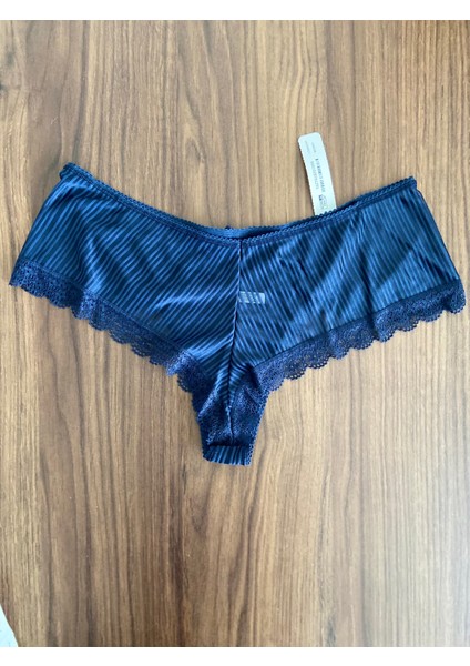 Lacivert Çizgi Dantelli Taş Detaylı Hipster Külot fiyatları