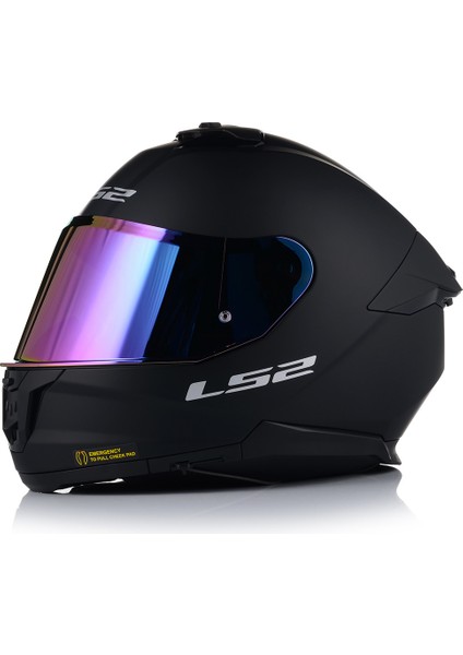 Stream 2 Mat Siyah Full Face Motosiklet Kaskı Gökkuşağı Camlı fiyatları