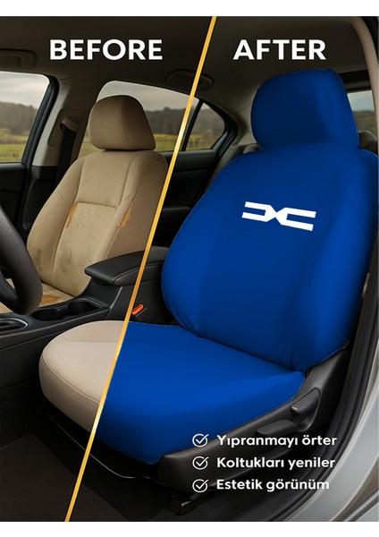 Dacia Duster Araç Koltuk Kılıfı 4 Parça Takım Set