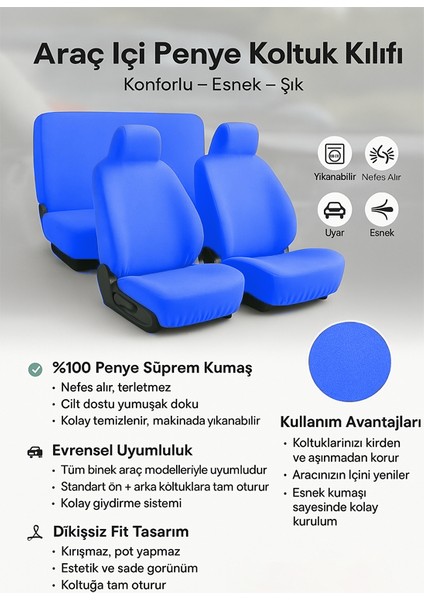 Tofaş Şahin Oto Servis Kılıfı 4 Parça Set