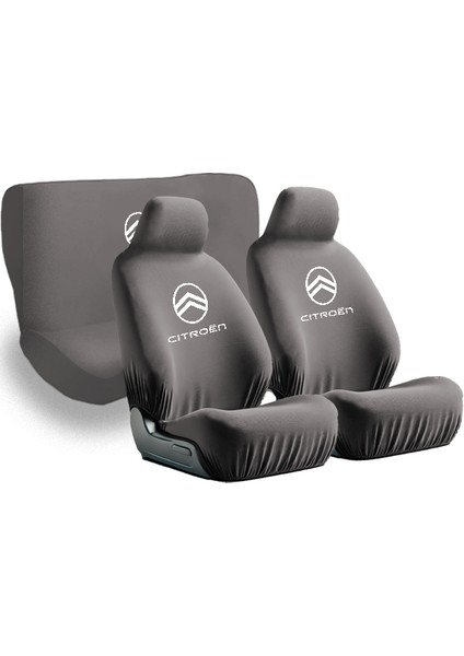 Citroen Koltuk Koruyucu Penye Tam Uyum Set Gri