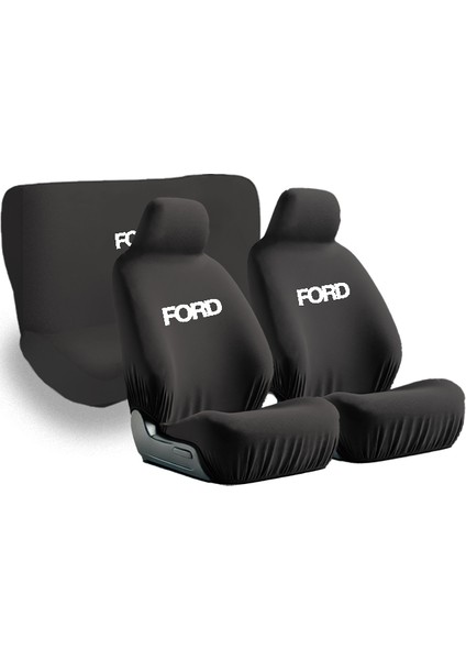 Ford Oto Servis Kılıfı Siyah Ön ve Arka 4 Parça Takım- Yıkanabilir