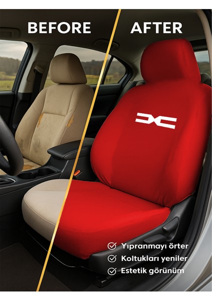 Dacia Duster Oto Koltuk Koruyucu 4 Parça Set