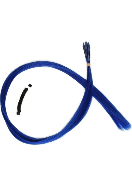 Renkli Sentetik Boncuk Kaynaklık Saç + Takım Aparatı - Koyu Mavi - 10 Adet fiyatları