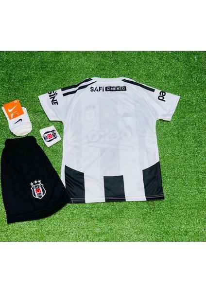 Beşiktaş. Kırmızı Şerit 24/25 Sezon Iç Saha Çocuk Forması 4 Parça modelleri