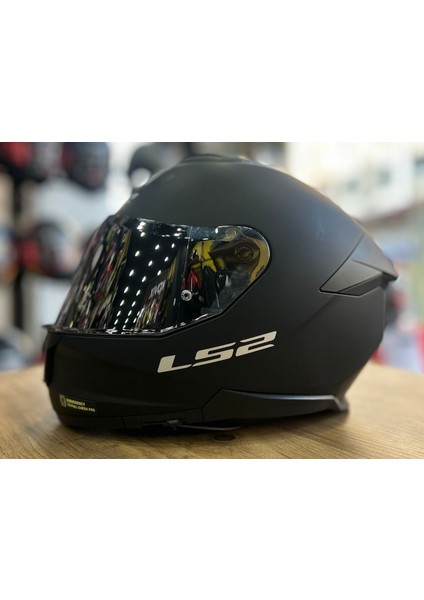 Stream 2 Mat Siyah Full Face Motosiklet Kaskı Gri Camlı