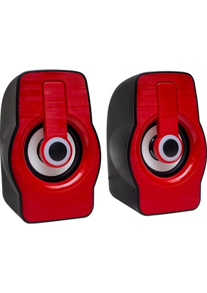 Magıcvoıce MV-4941 2.0 Multımedıa Rgb Işıklı 3 Watt * 2 USB Hoparlör Siyah/mavi-Siyah/kırmızı (4887)